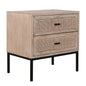 Noah Natural Wooden Bedside Table - LOOMLAN - Artesia - Nightstands