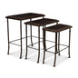Noble Embossed Leather Nesting Table (Set Of 3) - LOOMLAN - Sarreid - Side Tables