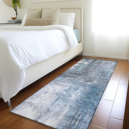 Nocturne Blue Washable Indoor-Outdoor Rug-Outdoor Rugs-LOOMLAN Rugs-LOOMLAN