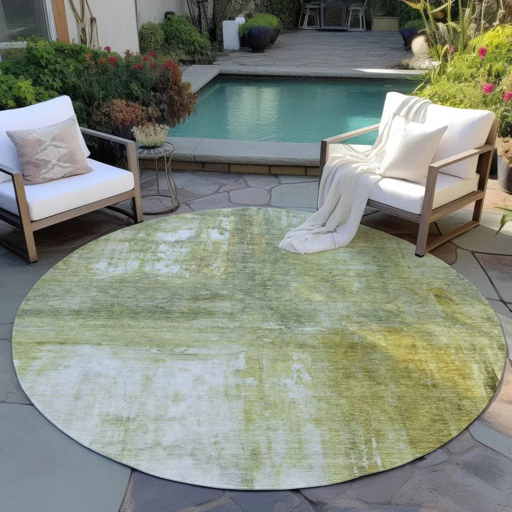 Nocturne Green Washable Indoor-Outdoor Rug-Outdoor Rugs-LOOMLAN Rugs-LOOMLAN