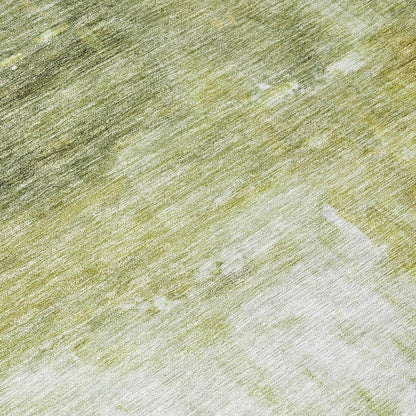 Nocturne Green Washable Indoor-Outdoor Rug-Outdoor Rugs-LOOMLAN Rugs-LOOMLAN