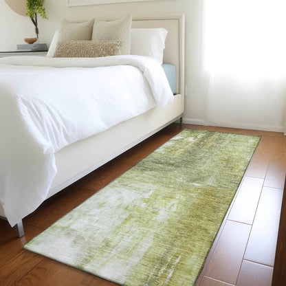 Nocturne Green Washable Indoor-Outdoor Rug-Outdoor Rugs-LOOMLAN Rugs-LOOMLAN