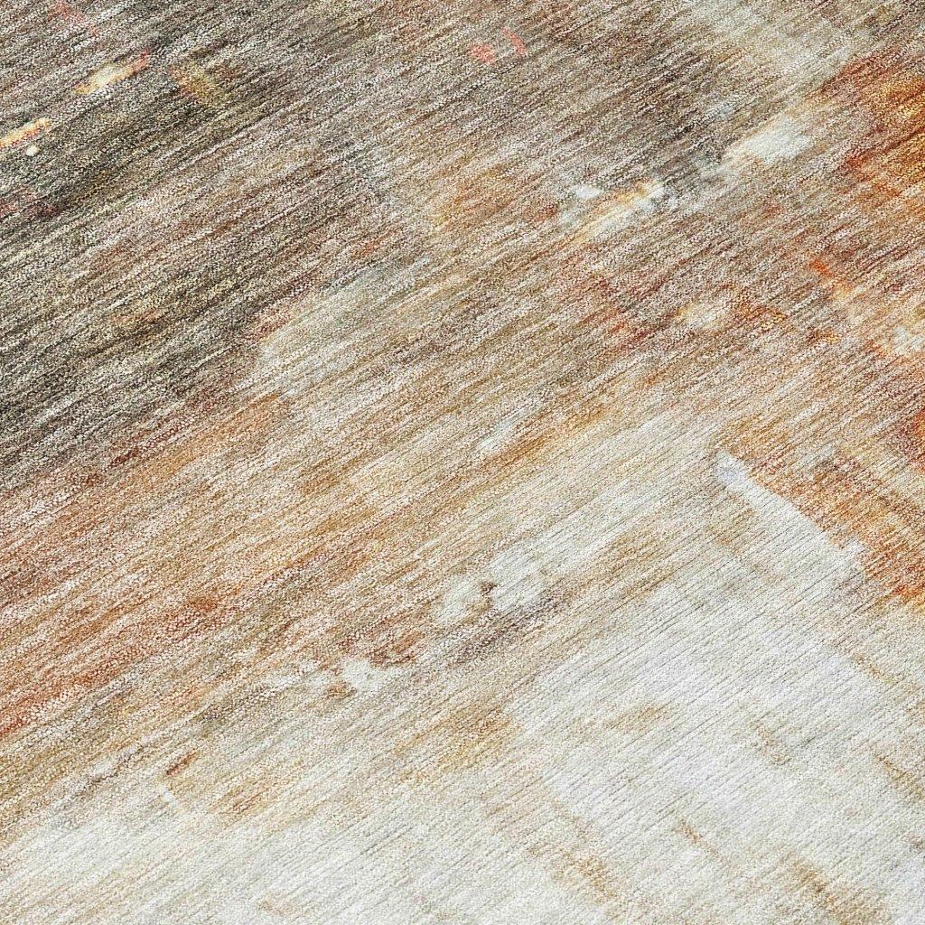 Nocturne Orange Washable Indoor-Outdoor Rug-Outdoor Rugs-LOOMLAN Rugs-LOOMLAN