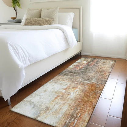 Nocturne Orange Washable Indoor-Outdoor Rug-Outdoor Rugs-LOOMLAN Rugs-LOOMLAN