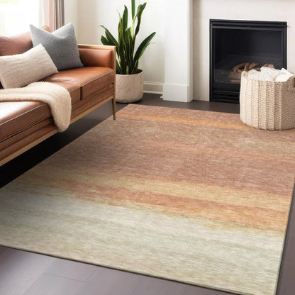 Noe Orange Washable Indoor - Outdoor Rug - LOOMLAN - LOOMLAN Rugs - Outdoor Rugs