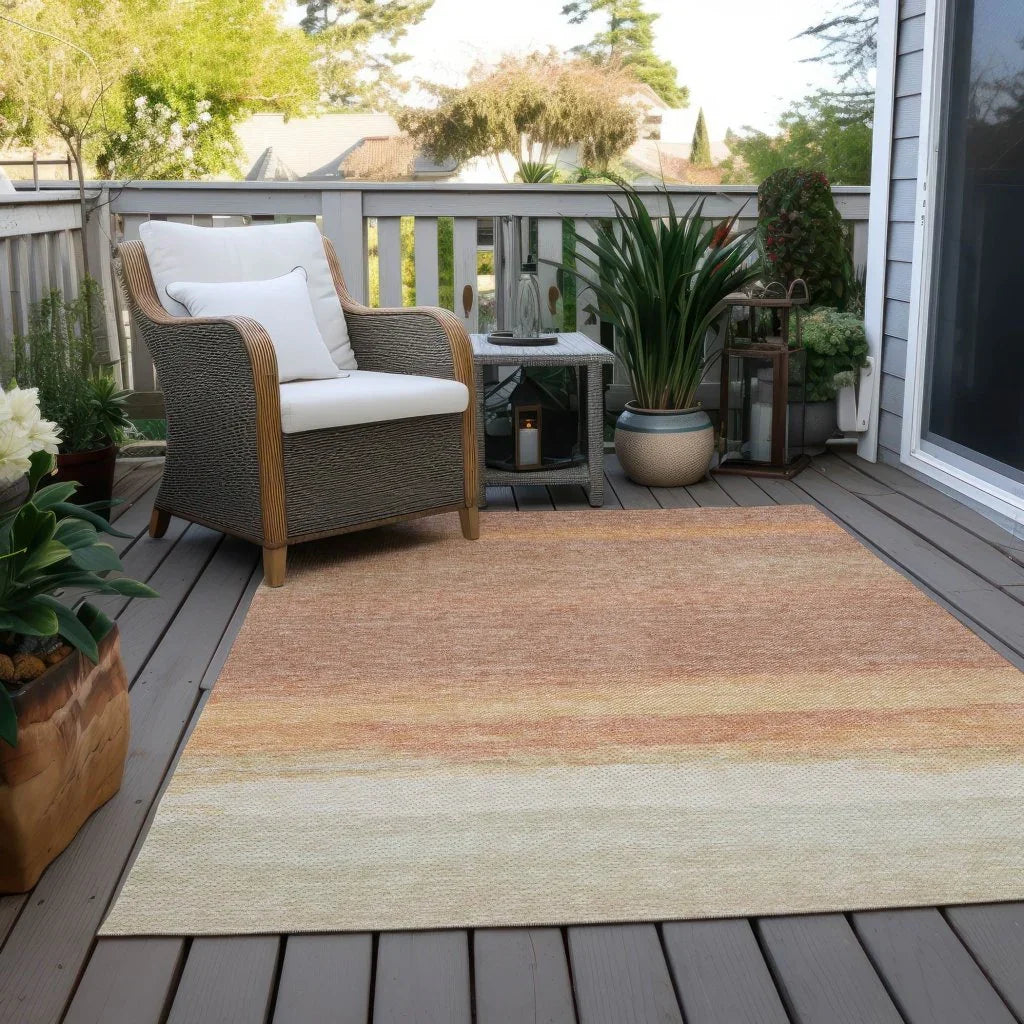 Noe Orange Washable Indoor - Outdoor Rug - LOOMLAN - LOOMLAN Rugs - Outdoor Rugs
