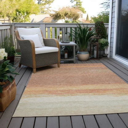 Noe Orange Washable Indoor - Outdoor Rug - LOOMLAN - LOOMLAN Rugs - Outdoor Rugs