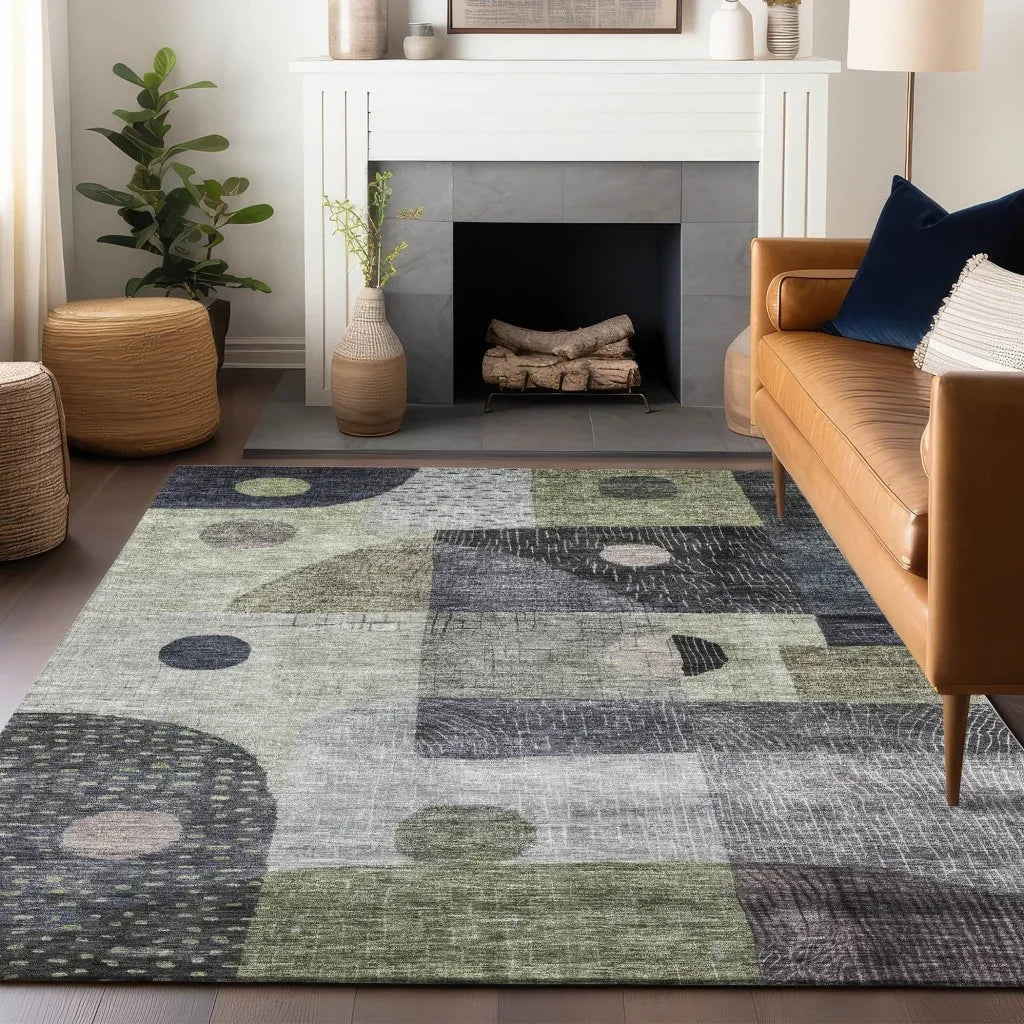Noel Aloe Washable Indoor-Outdoor Rug-Outdoor Rugs-LOOMLAN Rugs-LOOMLAN