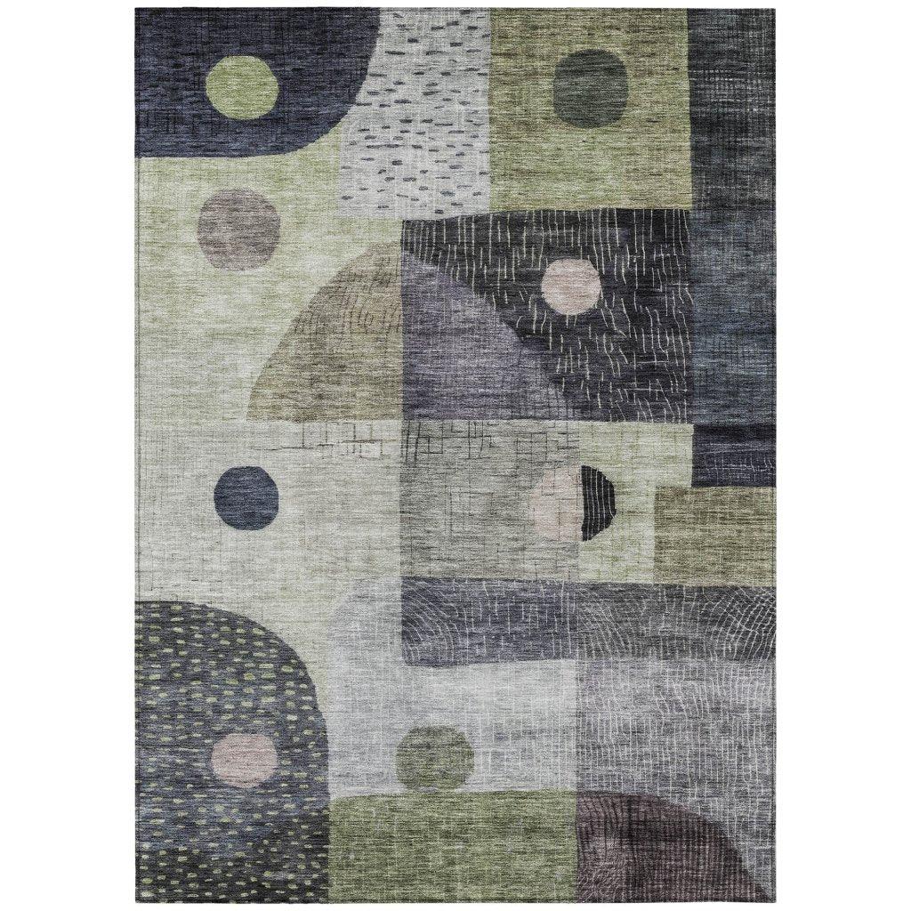 Noel Aloe Washable Indoor-Outdoor Rug-Outdoor Rugs-LOOMLAN Rugs-2'6" x 3'10"-LOOMLAN