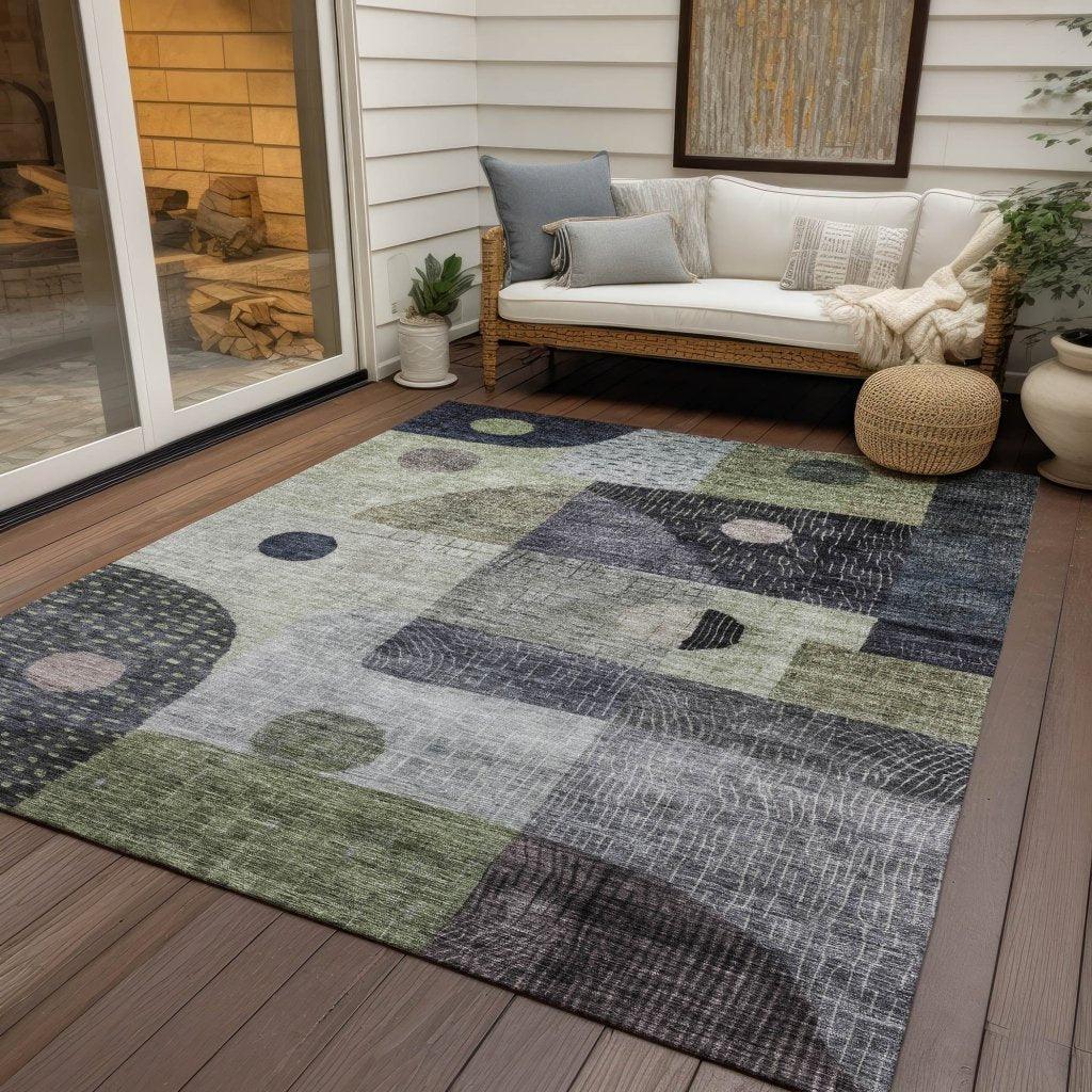 Noel Aloe Washable Indoor-Outdoor Rug-Outdoor Rugs-LOOMLAN Rugs-LOOMLAN