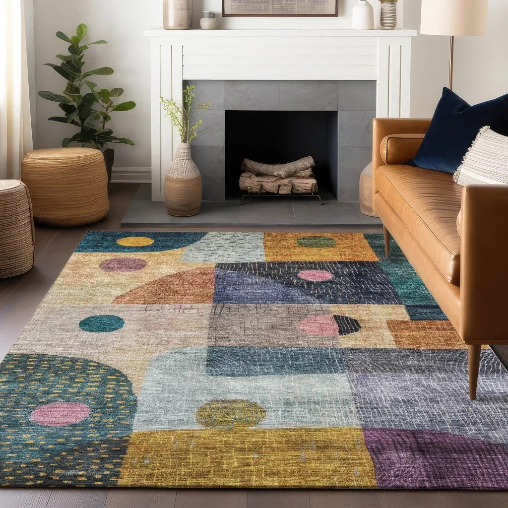 Noel Green Washable Indoor-Outdoor Rug-Outdoor Rugs-LOOMLAN Rugs-LOOMLAN