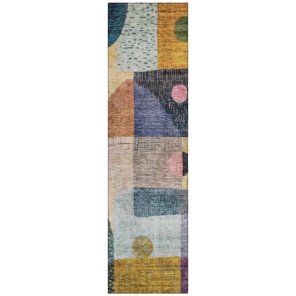Noel Green Washable Indoor-Outdoor Rug-Outdoor Rugs-LOOMLAN Rugs-2'3" x 7'6"-LOOMLAN