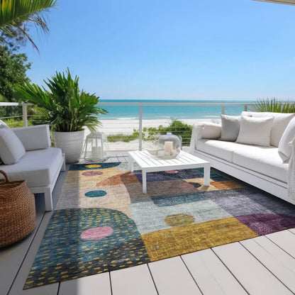 Noel Green Washable Indoor-Outdoor Rug-Outdoor Rugs-LOOMLAN Rugs-LOOMLAN