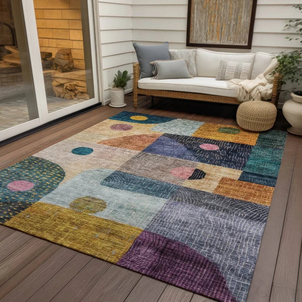 Noel Green Washable Indoor-Outdoor Rug-Outdoor Rugs-LOOMLAN Rugs-LOOMLAN