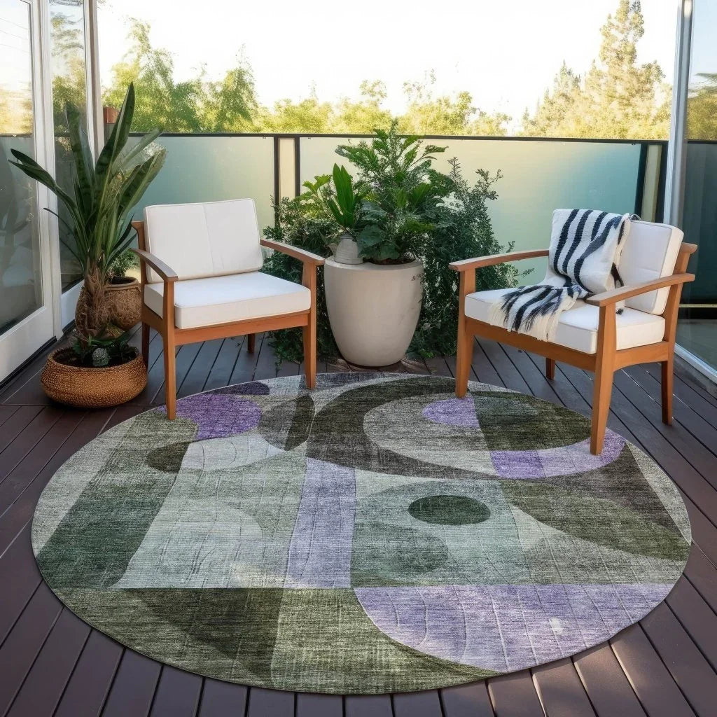 Noel Olive Washable Indoor-Outdoor Rug-Outdoor Rugs-LOOMLAN Rugs-LOOMLAN