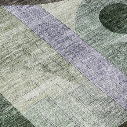 Noel Olive Washable Indoor-Outdoor Rug-Outdoor Rugs-LOOMLAN Rugs-LOOMLAN