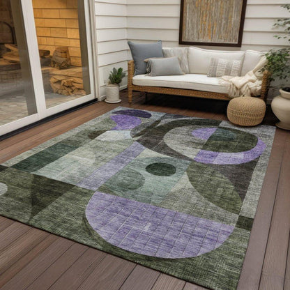 Noel Olive Washable Indoor-Outdoor Rug-Outdoor Rugs-LOOMLAN Rugs-LOOMLAN