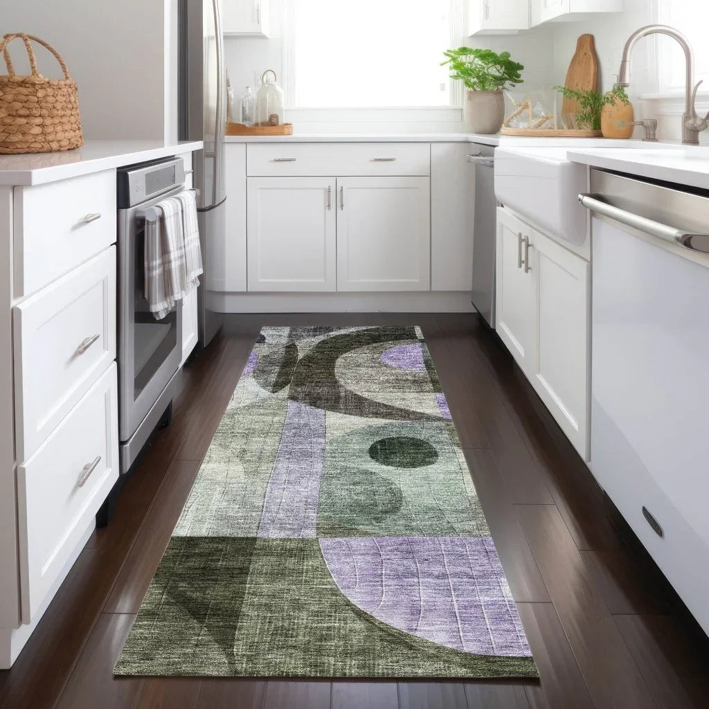 Noel Olive Washable Indoor-Outdoor Rug-Outdoor Rugs-LOOMLAN Rugs-LOOMLAN