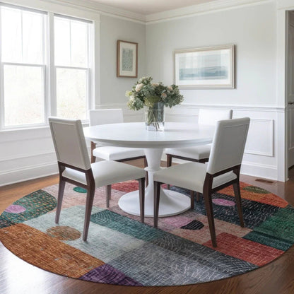 Noel Orange Washable Indoor-Outdoor Rug-Outdoor Rugs-LOOMLAN Rugs-LOOMLAN