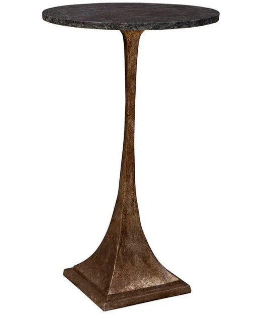 Noelle Black Marble Round Table - LOOMLAN - Furniture Classics - Side Tables