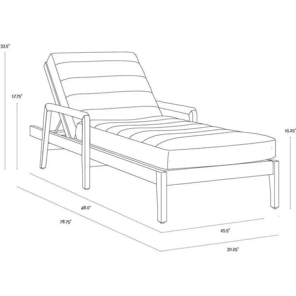 Noelle Lounger - Natural Palazzo Cream Outdoor-Outdoor Cabanas & Loungers-SUNPAN-LOOMLAN