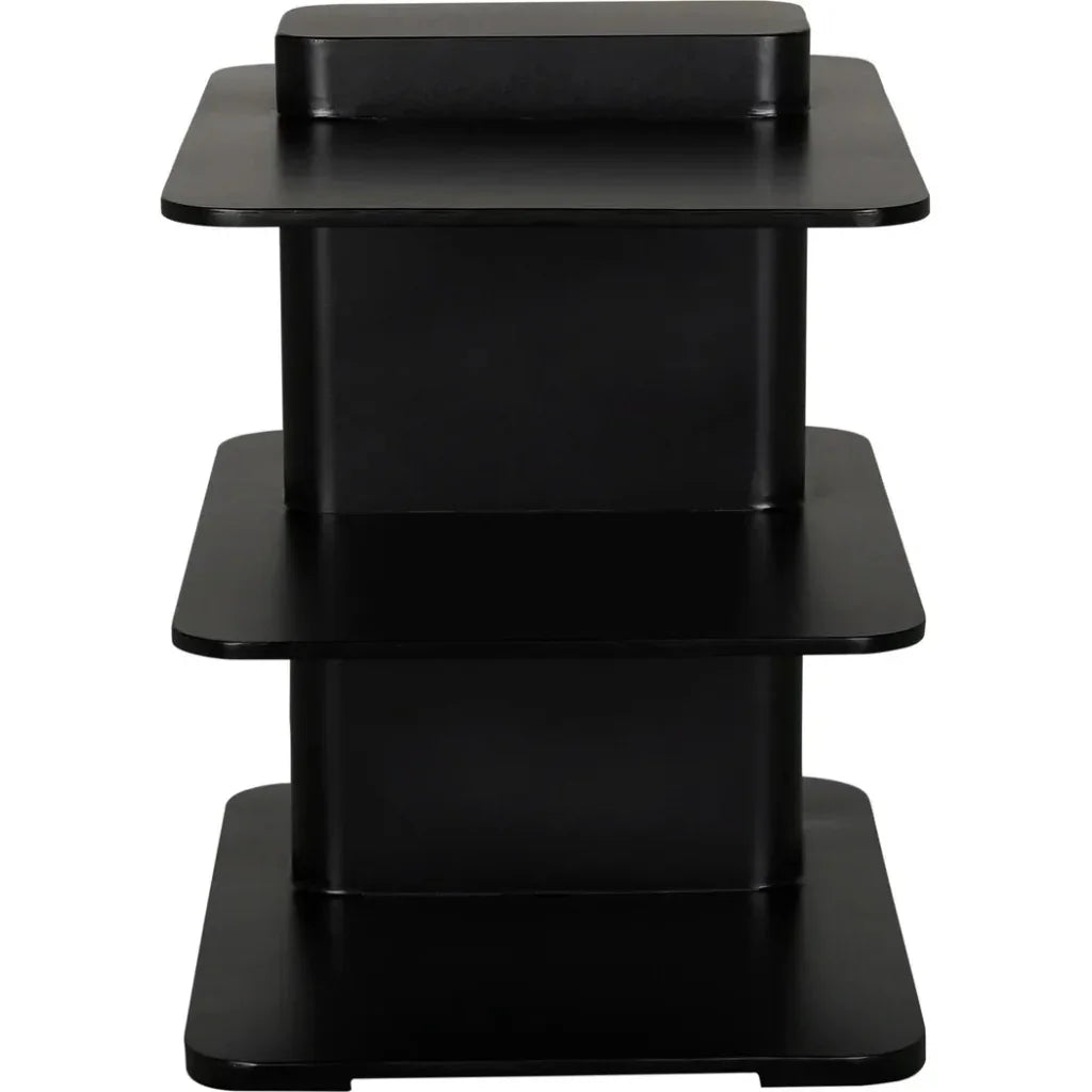 Noir Concoction Side Table Black Industrial Steel - LOOMLAN - Noir - Side Tables