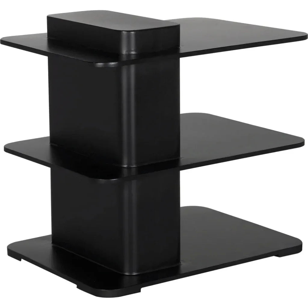 Noir Concoction Side Table Black Industrial Steel - LOOMLAN - Noir - Side Tables