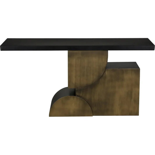 Noir Couture Console Black Industrial Steel - LOOMLAN - Noir - Console Tables
