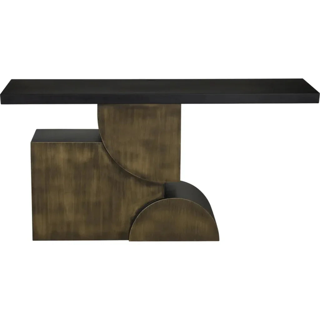 Noir Couture Console Black Industrial Steel - LOOMLAN - Noir - Console Tables