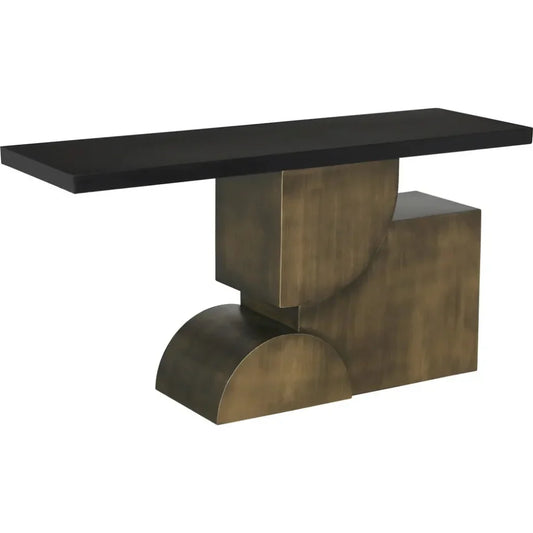 Noir Couture Console Black Industrial Steel - LOOMLAN - Noir - Console Tables