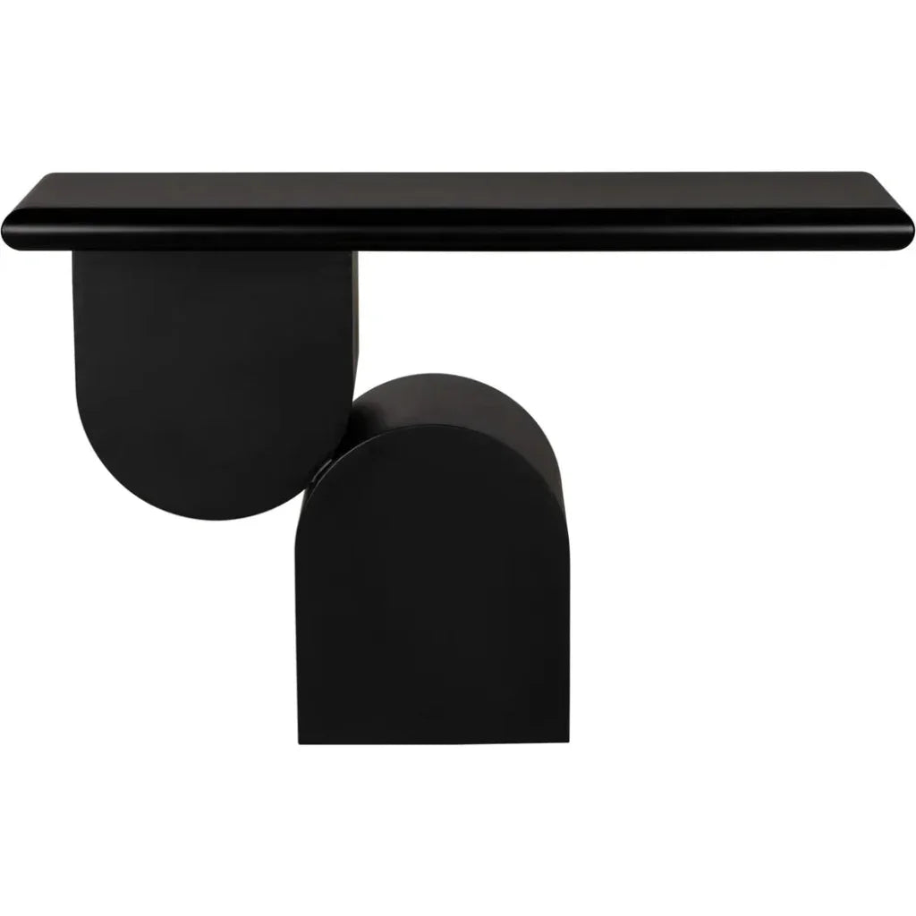 Noir Fraser Console Black Industrial Steel - LOOMLAN - Noir - Console Tables