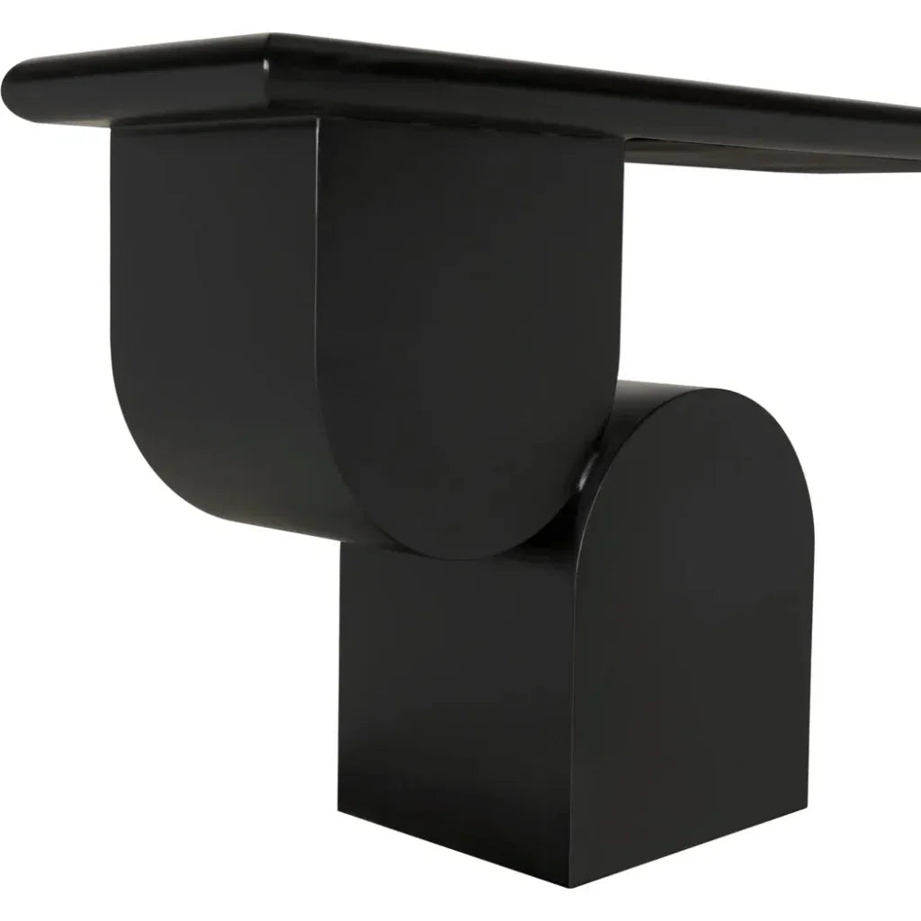 Noir Fraser Console Black Industrial Steel - LOOMLAN - Noir - Console Tables