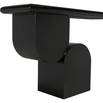 Noir Fraser Console Black Industrial Steel - LOOMLAN - Noir - Console Tables