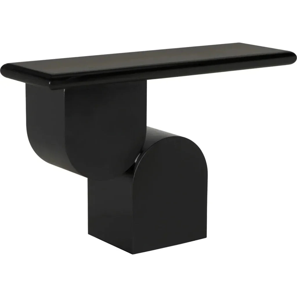 Noir Fraser Console Black Industrial Steel - LOOMLAN - Noir - Console Tables