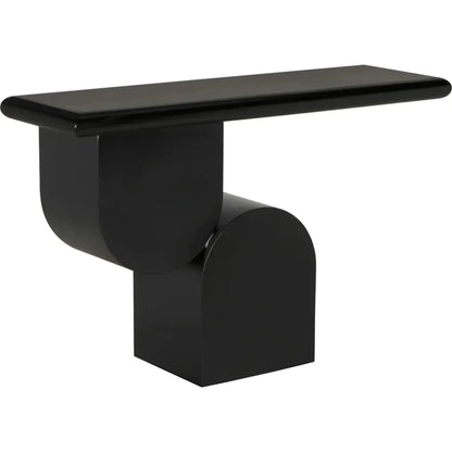 Noir Fraser Console Black Industrial Steel - LOOMLAN - Noir - Console Tables