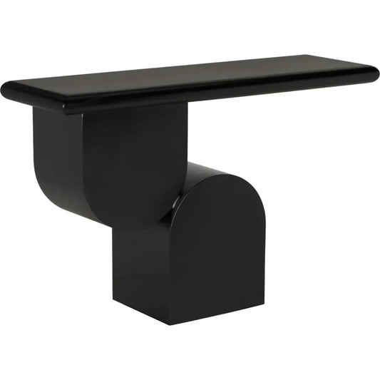Noir Fraser Console Black Industrial Steel - LOOMLAN - Noir - Console Tables