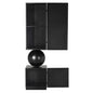 Pillar Industrial Steel Black Cabinet - LOOMLAN - Noir - Accent Cabinets
