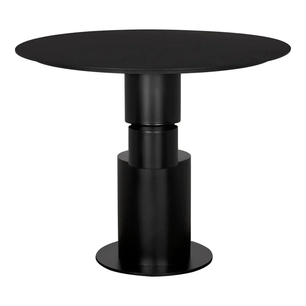 Nola Steel Black Dining Table-Dining Tables-Noir-LOOMLAN