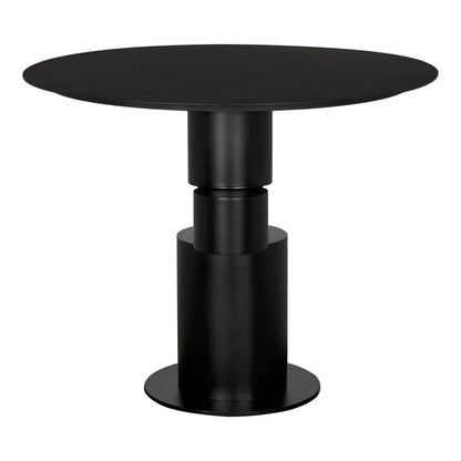 Nola Steel Black Dining Table-Dining Tables-Noir-LOOMLAN