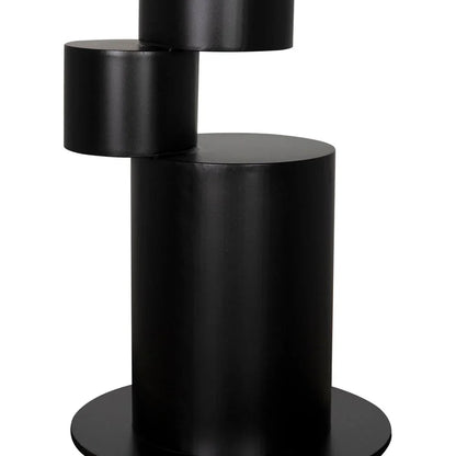 Nola Steel Black Dining Table-Dining Tables-Noir-LOOMLAN