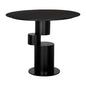 Nola Steel Black Dining Table-Dining Tables-Noir-LOOMLAN