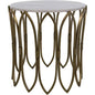 Nola Steel and Marble Round Side Table - LOOMLAN - Noir - Side Tables