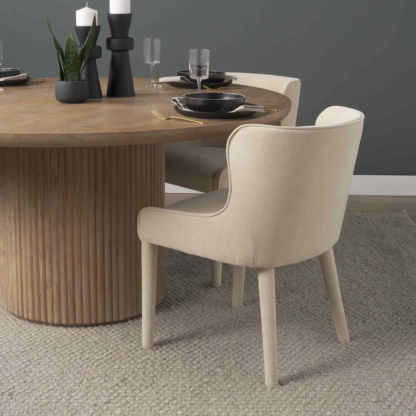 Nolan Slope Leather Armless Dining Chair 2PC