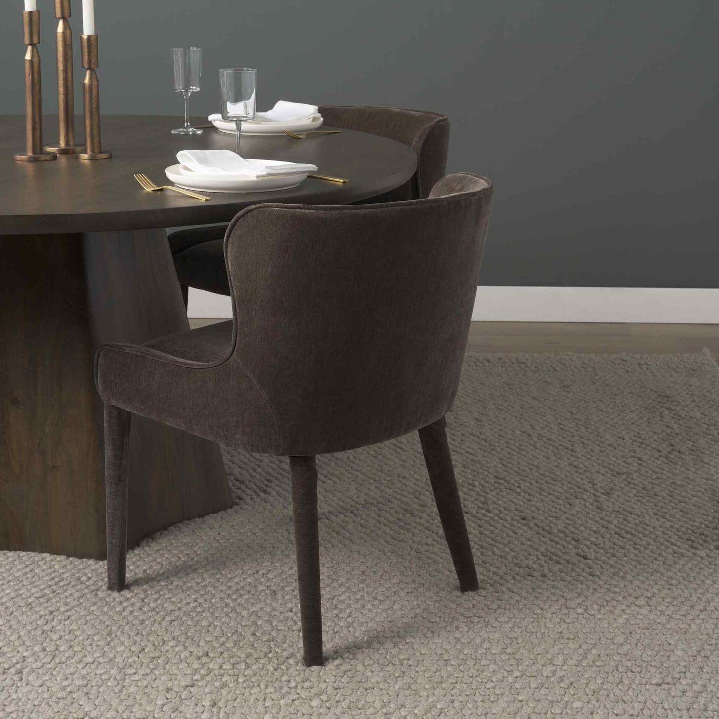 Nolan Slope Leather Armless Dining Chair 2PC