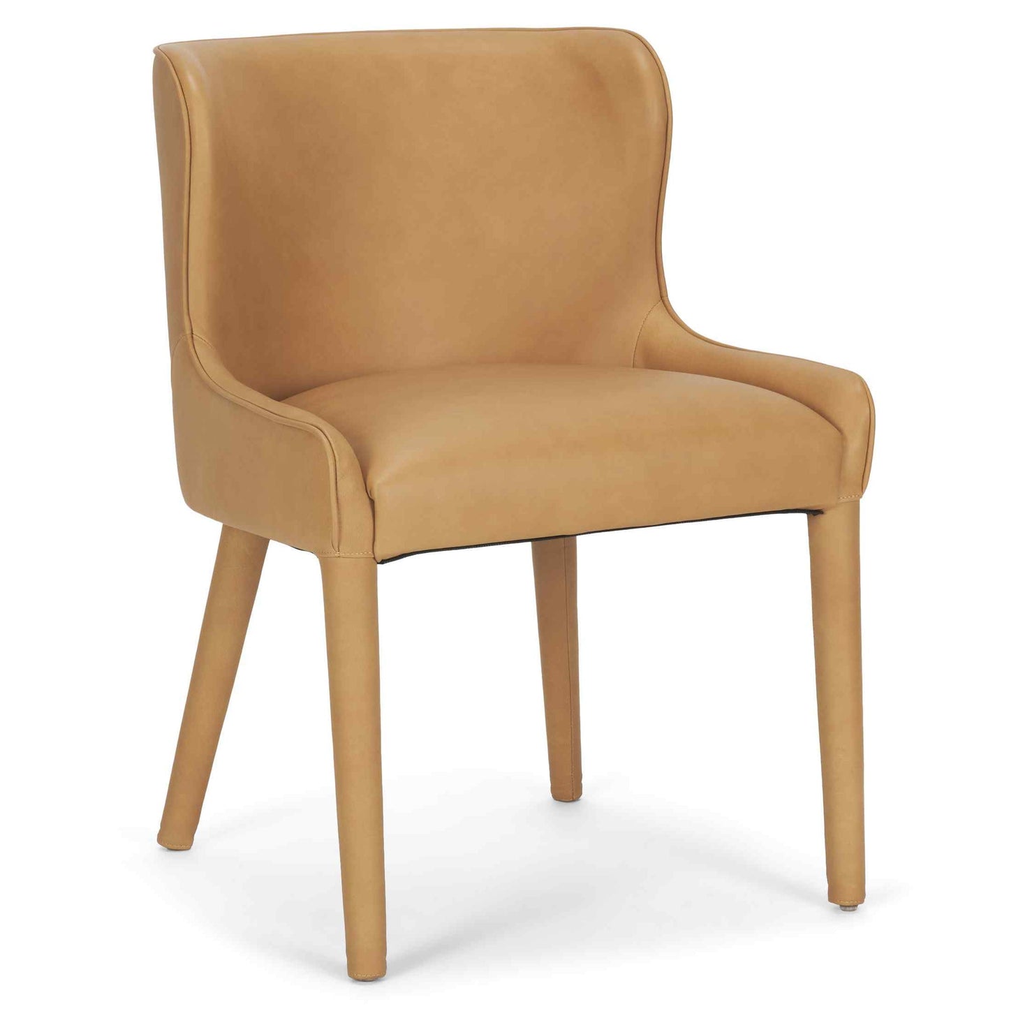 Nolan Slope Leather Armless Dining Chair 2PC