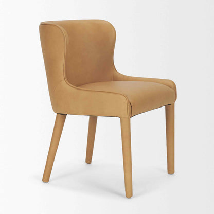 Nolan Slope Leather Armless Dining Chair 2PC