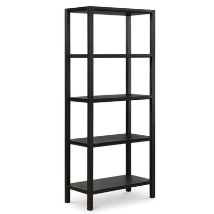 Nolan Versatile Design Wood Etagere-Etageres-Moe's Home-Black-LOOMLAN