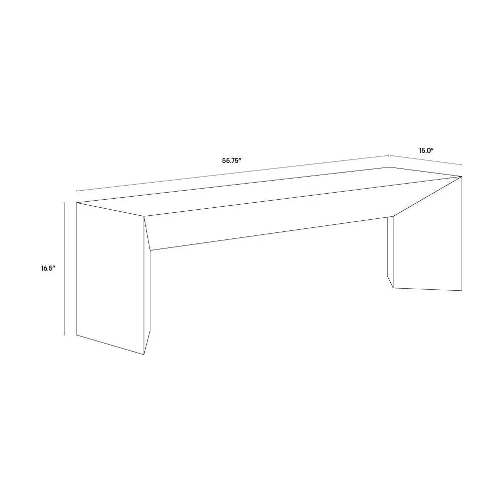 Nomad Concrete Outdoor Backless Bench-Outdoor Benches-SUNPAN-LOOMLAN