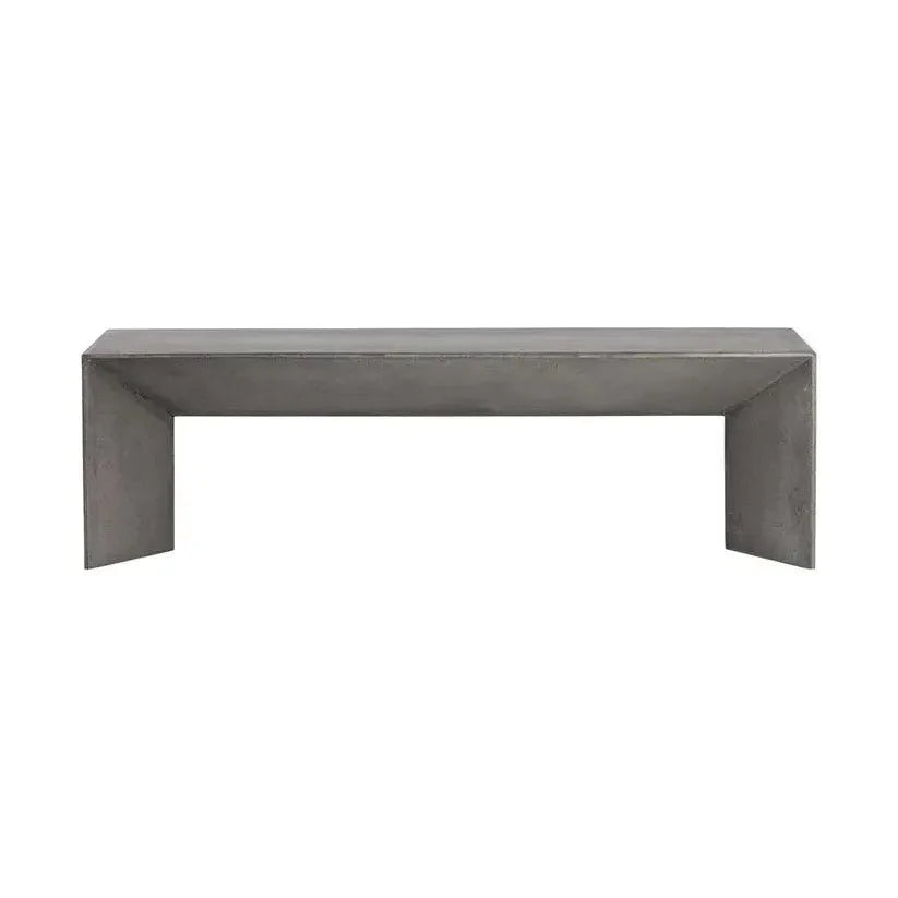 Nomad Concrete Outdoor Backless Bench-Outdoor Benches-SUNPAN-LOOMLAN