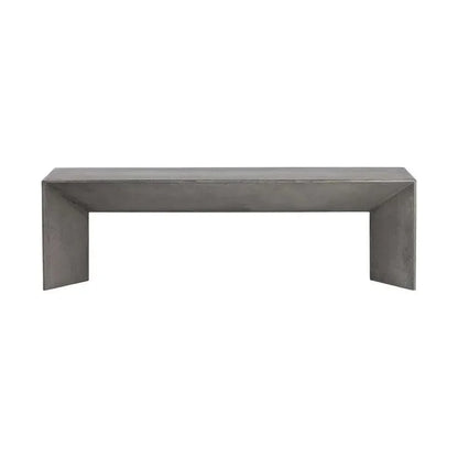 Nomad Concrete Outdoor Backless Bench-Outdoor Benches-SUNPAN-LOOMLAN